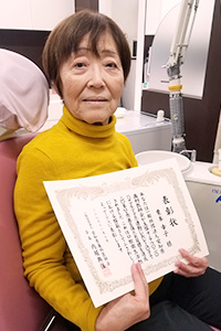 栗本幸子さん　通院歴4年半　75歳から通院